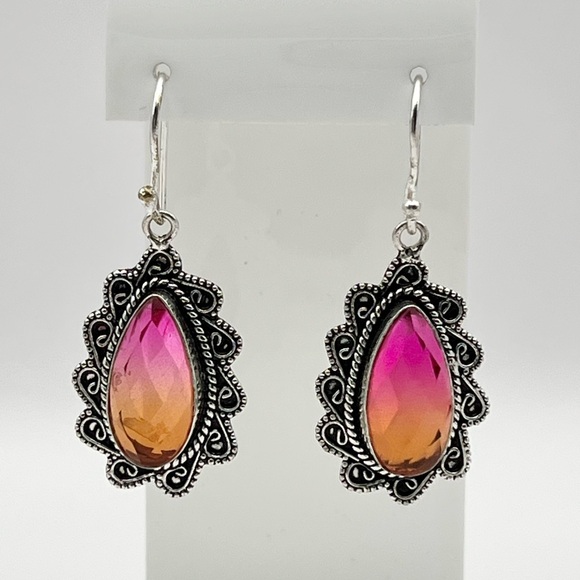 BI COLOR TOURMALINE EARRINGS - Picture 13 of 13